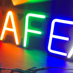 Reclama luminoasa neon LED CAFEA - ideala pentru spatii comerciale