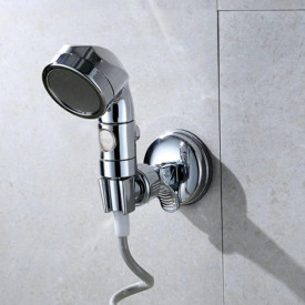Suport cu ventuza pentru para de dus, reglabil 360 grade, crom elegant, sustinere pana la 5kg, MyStyle®