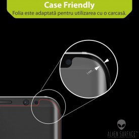 Folie Alien Surface HD, Samsung GALAXY NOTE 10 Plus, protectie ecran + Alien Fiber Cadou