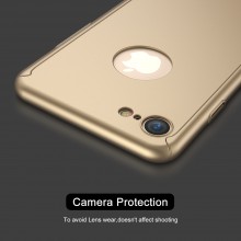Husa Apple iPhone 6/6S, FullBody Elegance Luxury Gold, acoperire completa 360 grade cu folie de sticla gratis