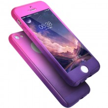 Husa Apple iPhone 7, FullBody Elegance Luxury Degrade, acoperire completa 360 grade cu folie de sticla gratis