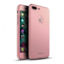 Husa Apple iPhone 7 Plus, FullBody Elegance Luxury iPaky Rose-Gold , acoperire completa 360 grade cu folie de sticla gratis
