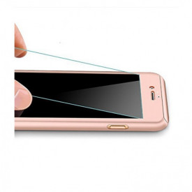 Husa Apple iPhone 7 Plus, FullBody Elegance Luxury Rose-Gold, acoperire completa 360 grade cu folie de sticla gratis