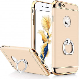 Husa Apple iPhone 8 Plus, Elegance Luxury 3in1 Ring Auriu