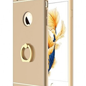 Husa Apple iPhone SE2, Elegance Luxury 3in1 Ring Auriu