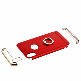 Husa Apple iPhone X, Elegance Luxury 3in1 Ring Rosu