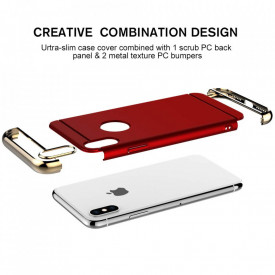 Husa Apple iPhone X, Elegance Luxury 3in1 Rosu