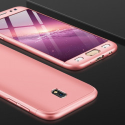 Husa Samsung Galaxy J3 2017, FullBody Elegance Luxury Rose-Gold, acoperire completa 360 grade cu folie de sticla gratis