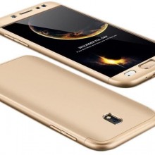 Husa Samsung Galaxy J5 2017, FullBody Elegance Luxury Gold, acoperire completa 360 grade cu folie de sticla gratis