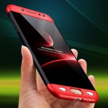 Husa Samsung Galaxy S7 Edge, FullBody 360° 3in1 Negru-Rosu