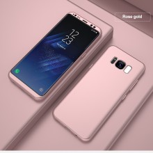 Husa Samsung Galaxy S8, FullBody Elegance Luxury Rose-Gold, acoperire completa 360 grade cu folie de protectie gratis