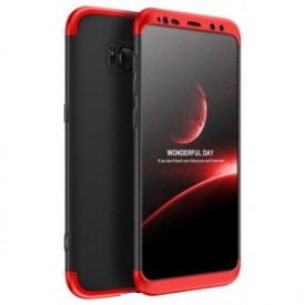 Husa Samsung Galaxy S8 Plus, Elegance Luxury, 360° 3in1 Negru-Rosu