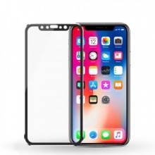 Pachet 3 folii de sticla Apple iPhone X, margine metalica, Elegance Luxury