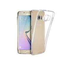 Pachet husa Elegance Luxury slim transparenta pentru Samsung Galaxy S6 Edge cu folie de protectie gratis