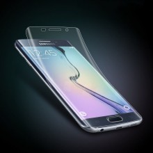 Pachet husa Elegance Luxury Slim transparenta pentru Samsung Galaxy S7 Edge cu folie de protectie gratis