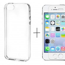 Pachet husa Elegance Luxury TPU slim pentru Apple iPhone 5 / Apple iPhone 5S / Apple iPhone 5SE cu folie de sticla gratis