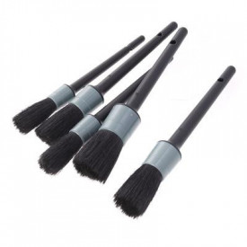 Set 5 perii profesionale Gri pentru curatat interior si exterior auto, elemente de caroserie, bord, jante, detailing auto