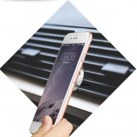 Suport auto magnetic gold pentru telefoane mobile, prindere la ventilatie !