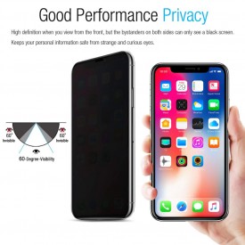 Folie de sticla 5D Apple iPhone XS MAX, Privacy Glass Elegance Luxury, folie securizata duritate 9H
