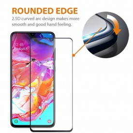 Folie de sticla Samsung Galaxy A70, 5D FULL GLUE Negru