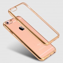 Husa Apple iPhone 6/6S, placata Auriu (ELECTROPLATING GOLD)