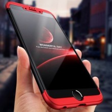 Husa Apple iPhone 6 Plus/Plus 6S, FullBody 360° 3in1 Negru-Rosu