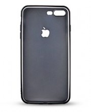 Husa Apple iPhone 7, Black antisoc cu decupaj logo