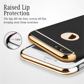 Husa Apple iPhone 7, Elegance Luxury 3in1 Ring Black