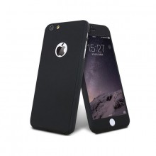 Husa Apple iPhone 7, FullBody Elegance Luxury iPaky Black, acoperire completa 360 grade cu folie de sticla gratis
