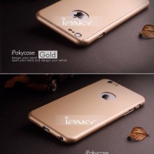 Husa Apple iPhone 7, FullBody Elegance Luxury iPaky Gold , acoperire completa 360 grade cu folie de sticla gratis