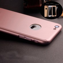 Husa Apple iPhone 7, FullBody Elegance Luxury iPaky Rose-Gold , acoperire completa 360 grade cu folie de sticla gratis