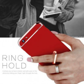 Husa Apple iPhone 7 Plus, Elegance Luxury 3in1 Ring Red