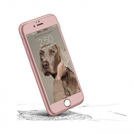 Husa Apple iPhone 7 Plus, FullBody Elegance Luxury Rose-Gold, acoperire completa 360 grade cu folie de sticla gratis