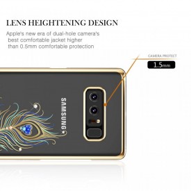 Husa Kingxbar pentru Samsung Galaxy Note 8 design Cristale Swarovski - Gold