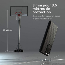 Husa pentru Samsung Galaxy S20 Ultra, Perfect Fit, cu insertii de carbon, negru