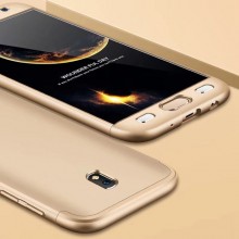 Husa Samsung Galaxy J5 2017, FullBody Elegance Luxury Gold, acoperire completa 360 grade cu folie de sticla gratis