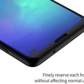 Husa Samsung Galaxy S10 Plus, FullBody Elegance Luxury Negru, acoperire completa 360 grade cu folie de protectie gratis