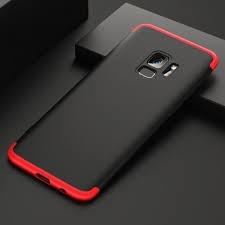Husa Samsung Galaxy S9 Plus, Elegance Luxury, 360° 3in1 Negru-Rosu