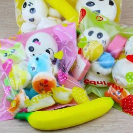 Pachet 15 piese , jucarii Squishy breloc cu revenire lenta