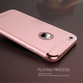 Pachet husa Elegance Luxury 3in1 Rose-Gold pentru Apple iPhone 7 Plus cu folie de sticla gratis