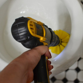 Perie rotunda mica pentru Mocheta & Uz Casnic / Profesional - Detailing Carpet Brush cu Adaptor Bormasina