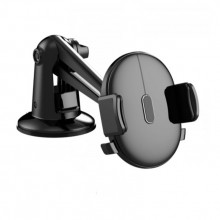 Suport auto cu brat robotic extensibil , prindere cu ventuza , Negru