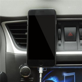 Suport auto magnetic de culoare neagra pentru telefoane mobile, prindere la ventilatie
