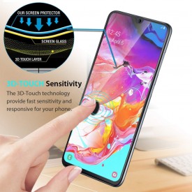 Folie de sticla Samsung Galaxy A70, 5D FULL GLUE Negru