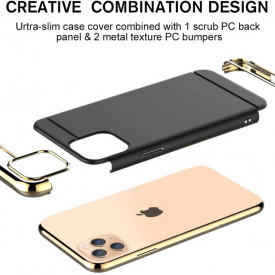 Husa Apple iPhone 11 PRO, Elegance Luxury 3in1 Black