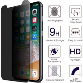 Husa Apple iPhone 11 PRO Magnetica cu spate din sticla securizata si folie privacy pentru ecran, Perfect Fit