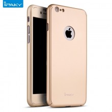 Husa Apple iPhone 7, FullBody Elegance Luxury iPaky Gold , acoperire completa 360 grade cu folie de sticla gratis