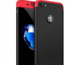 Husa Apple iPhone 8 Plus, FullBody 360° 3in1 Negru-Rosu