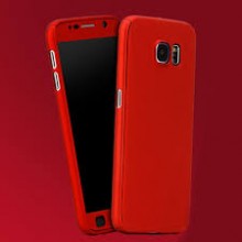 Husa FullBody Elegance Luxury Red pentru Samsung Galaxy S6 acoperire completa 360 grade cu folie de protectie gratis