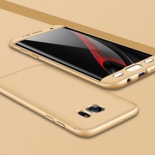 Husa Samsung Galaxy J5 2017, FullBody Elegance Luxury Gold, acoperire completa 360 grade cu folie de sticla gratis